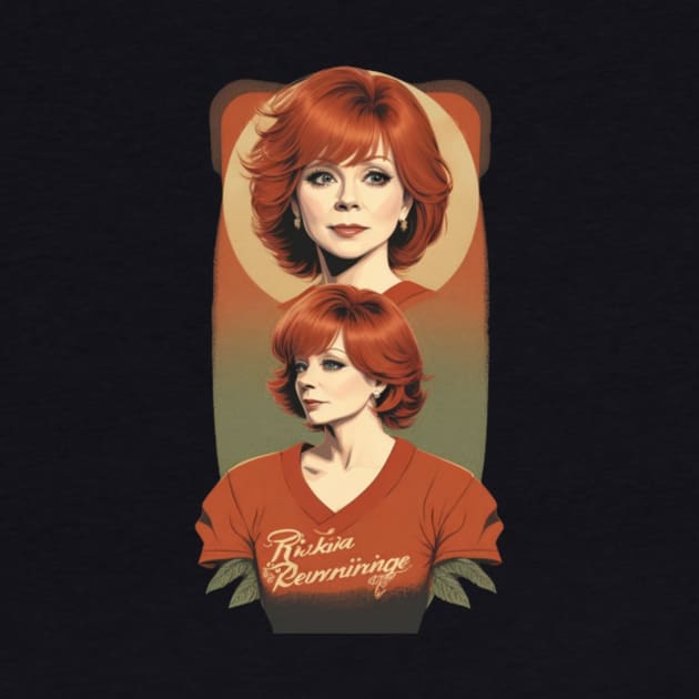 reba mcentire//vintage vektor 80s style by girls store